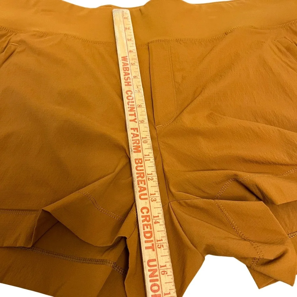 Athleta Trekkie North Shorts Burnt Orange Stretch Hiking Outdoors Womens Size 22